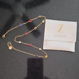 Zaana Gold Multicolor Eras Tour Taylor Swift Gem Necklace